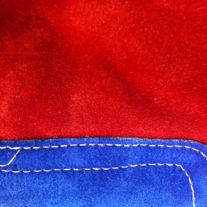 EWS Superior Leather Welding Gauntlets Red & Blue - Size 10