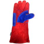 EWS Superior Leather Welding Gauntlets Red & Blue Size 10 Underside