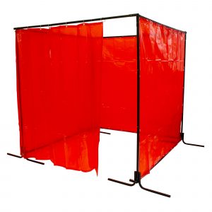 SWP Welding Booth with Frames & Curtain 6ft x 6ft x 6ft 1457