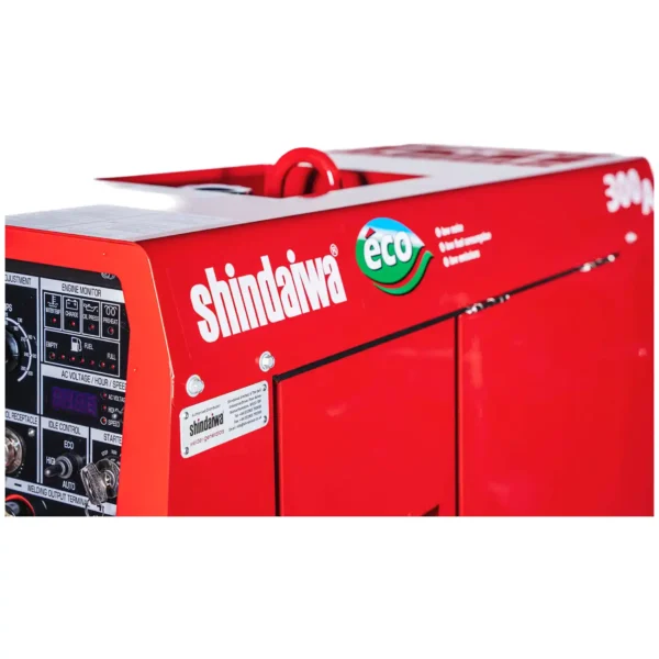 Shindaiwa ECO300 UK Diesel Welder Generator Branding Closeup