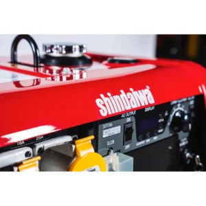 Shindaiwa Eco165-2 Petrol Welder Generator Branding Closeup Detail