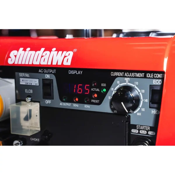 Shindaiwa Eco165-2 Petrol Welder Generator Digital Display Closeup Detail