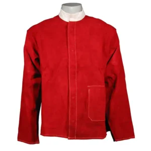 EWS Red H/R Leather Welders Jacket