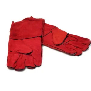 Weldability Red Superior Cotton Lined MIG Welding Gloves EAD009