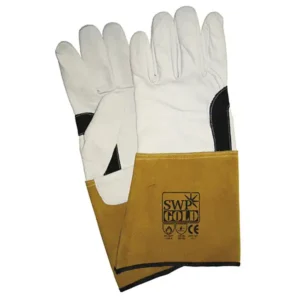 SWP Gold Split Leather Cuff TIG Welders Gloves 1987