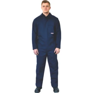 Weldability SIF Navy Blue Flame Retardant Welding Overall In Use